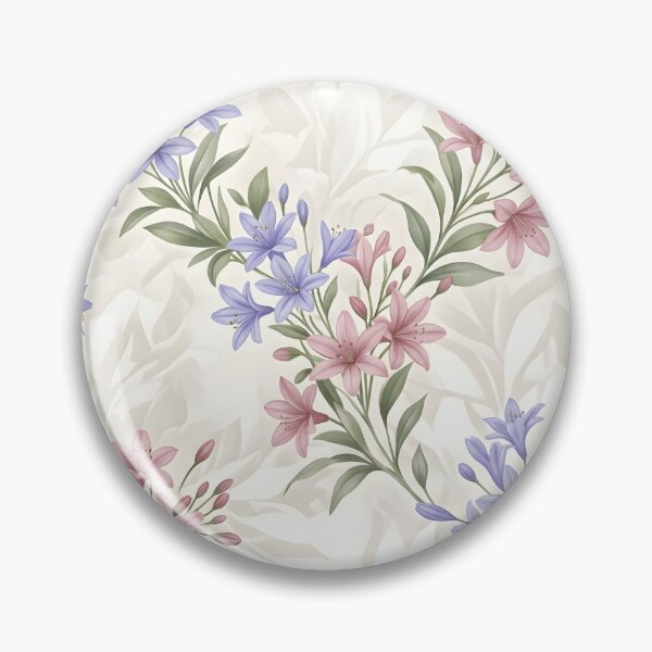 Item preview, Pastel Pink Purple Lily Floral Pattern designed and sold by hutofdesigns.