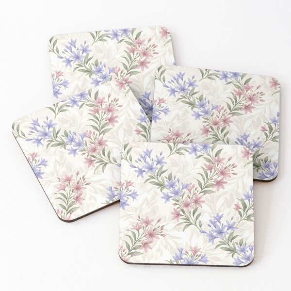Item preview, Pastel Pink Purple Lily Floral Pattern designed and sold by hutofdesigns.