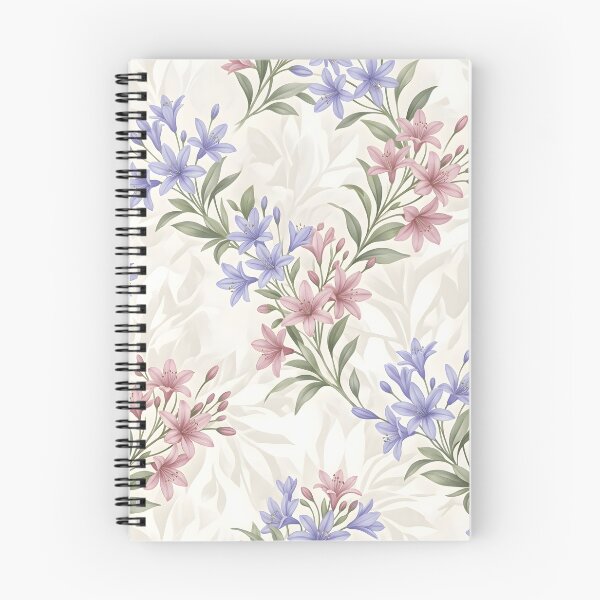 Item preview, Pastel Pink Purple Lily Floral Pattern designed and sold by hutofdesigns.