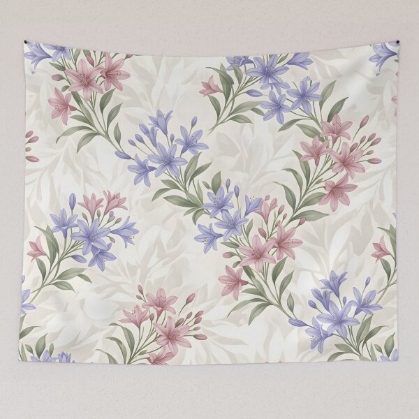 Item preview, Pastel Pink Purple Lily Floral Pattern designed and sold by hutofdesigns.