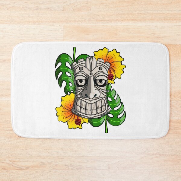 Item preview, Driftwood Tiki With Yellow  Orange Flowers designed and sold by timberbradbur.