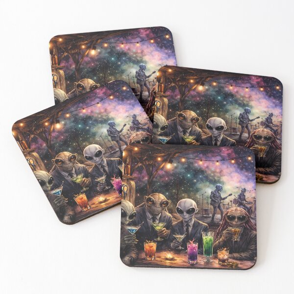 Item preview, Aliens Enjoying Drinks in a Bar designed and sold by cuprum.