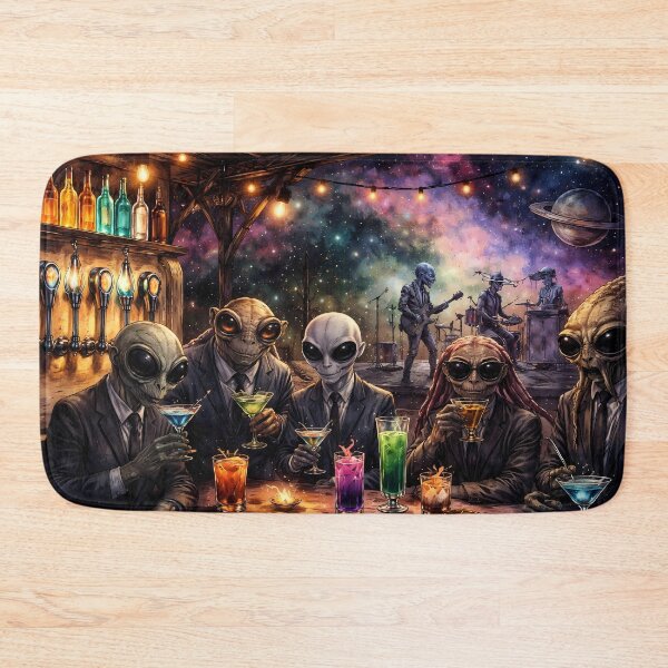 Item preview, Aliens Enjoying Drinks in a Bar designed and sold by cuprum.