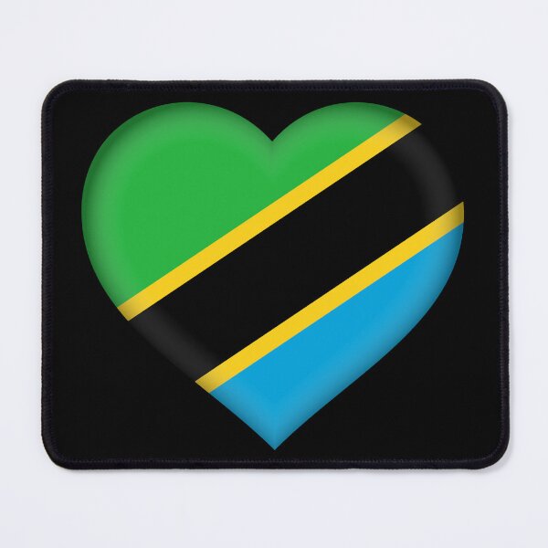 Item preview, Tanzanian Flag Heart 3D Tanzania Love Gift Design designed and sold by yazdogs.