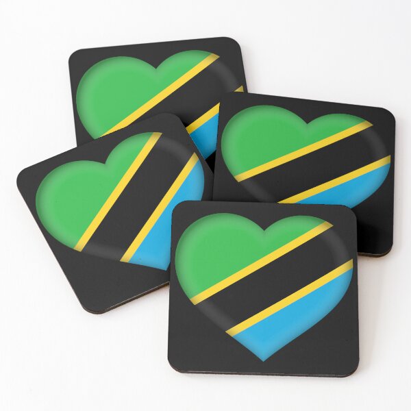 Item preview, Tanzanian Flag Heart 3D Tanzania Love Gift Design designed and sold by yazdogs.