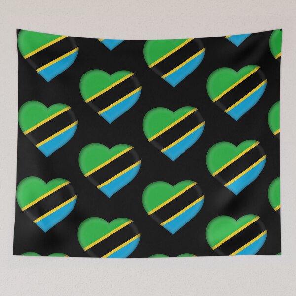 Item preview, Tanzanian Flag Heart 3D Tanzania Love Gift Design designed and sold by yazdogs.
