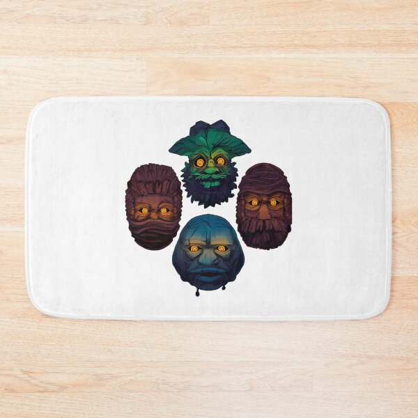 Item preview, Glowing Magical Wooden Tribal Masks Art Panel designed and sold by timberbradbur.