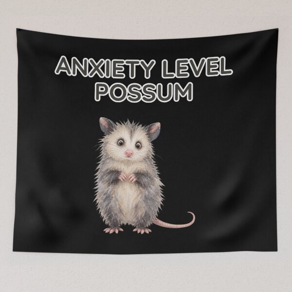 Item preview, Anxiety Level Possum Funny Watercolor Opossum designed and sold by Ela-graphicwiz.