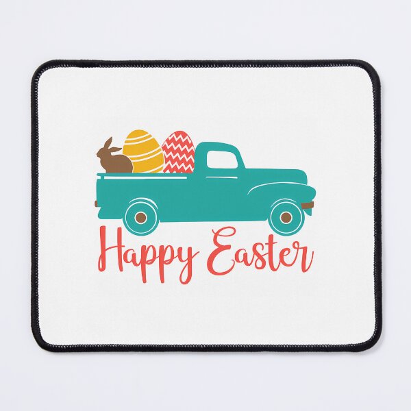 Item preview, Happy Easter Truck  Eggs Bunny Funny Easter Day Women Girls Cool Sticker designed and sold by familygiftzshop.