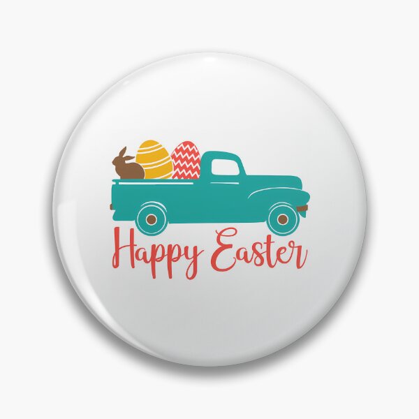 Item preview, Happy Easter Truck  Eggs Bunny Funny Easter Day Women Girls Cool Sticker designed and sold by familygiftzshop.