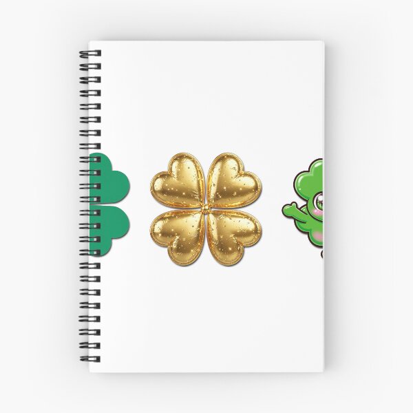 Item preview, Lucky Clover Trio - Flat Gold Kawaii designed and sold by HoMya.