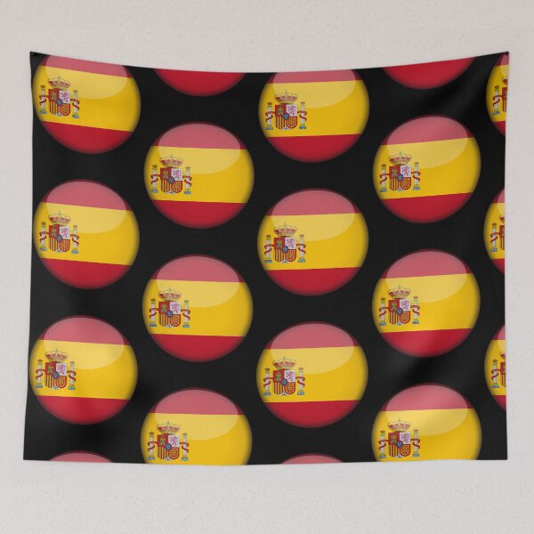 Item preview, Spanish 3D Round Flag Spain Pride Design designed and sold by yazdogs.