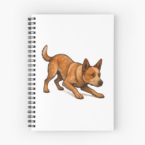 Item preview, Red Heeler In Ready Stance designed and sold by EeStoreHubs.