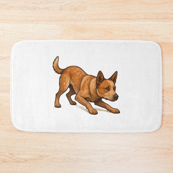 Item preview, Red Heeler In Ready Stance designed and sold by EeStoreHubs.