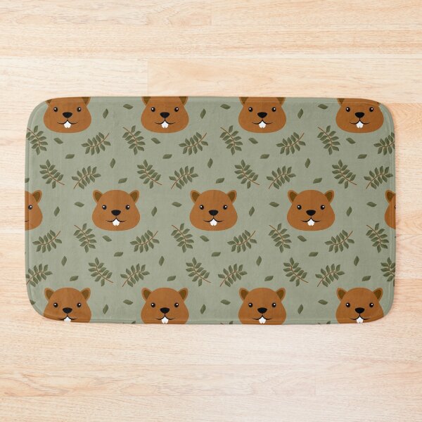 Item preview, Beaver heads on green designed and sold by reneesillus.