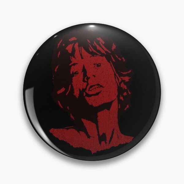 Item preview, Mick Jagger 70s British Rock Singer Red Distressed Halftone Portrait designed and sold by surmind.