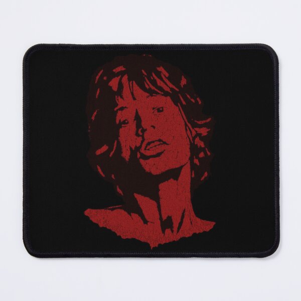 Item preview, Mick Jagger 70s British Rock Singer Red Distressed Halftone Portrait designed and sold by surmind.