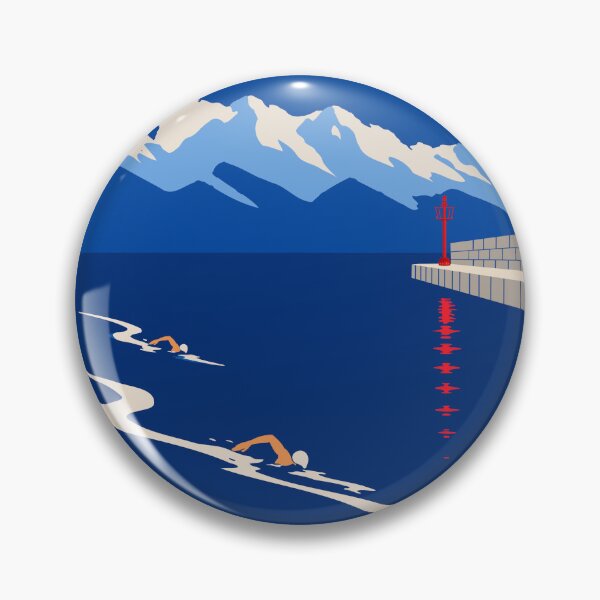 Item preview, Chasing the Horizon | Open Water Swimming Art Print | Retro Swimmer Print | Coastal Sports Art | Swimming Lover Gift designed and sold by Studio pod Burom.