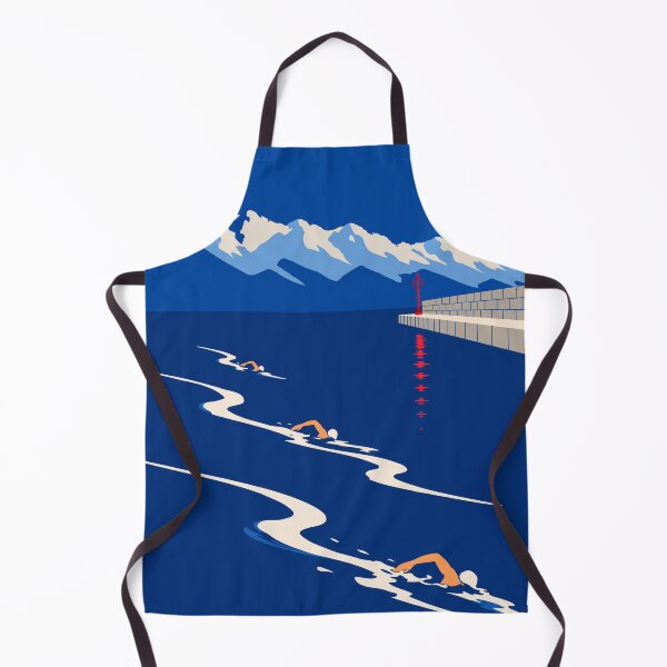 Item preview, Chasing the Horizon | Open Water Swimming Art Print | Retro Swimmer Print | Coastal Sports Art | Swimming Lover Gift designed and sold by Studio pod Burom.
