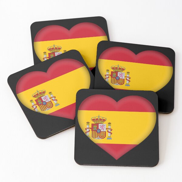 Item preview, Spanish Flag Heart 3D Spain Love Gift Design designed and sold by yazdogs.