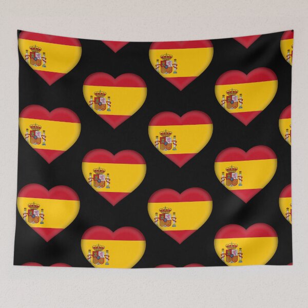 Item preview, Spanish Flag Heart 3D Spain Love Gift Design designed and sold by yazdogs.