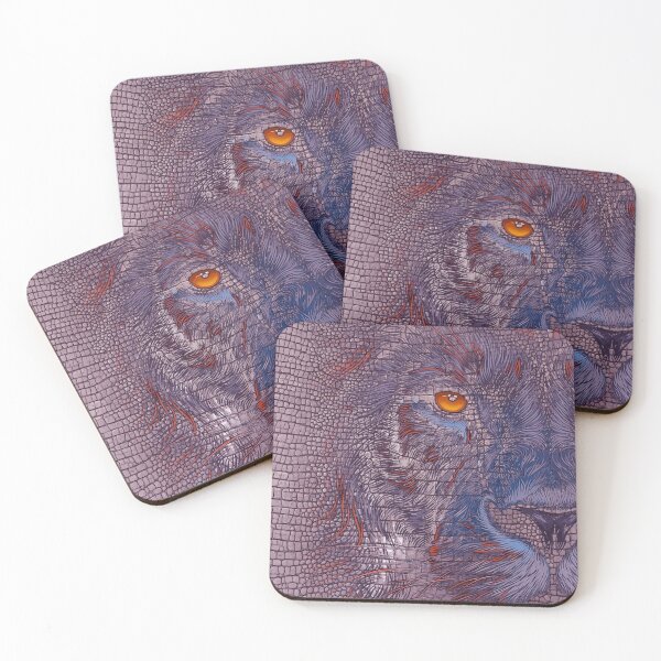 Item preview, Lion Face Reptile Texture Abstract Art designed and sold by GRFORA.