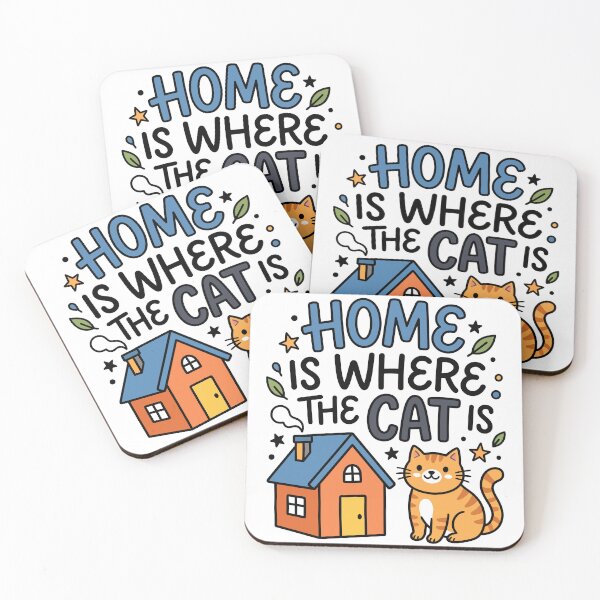 Item preview, Home Is Where The Cat Is - Cute Orange Tabby Pet Quote designed and sold by MyLeoTee.