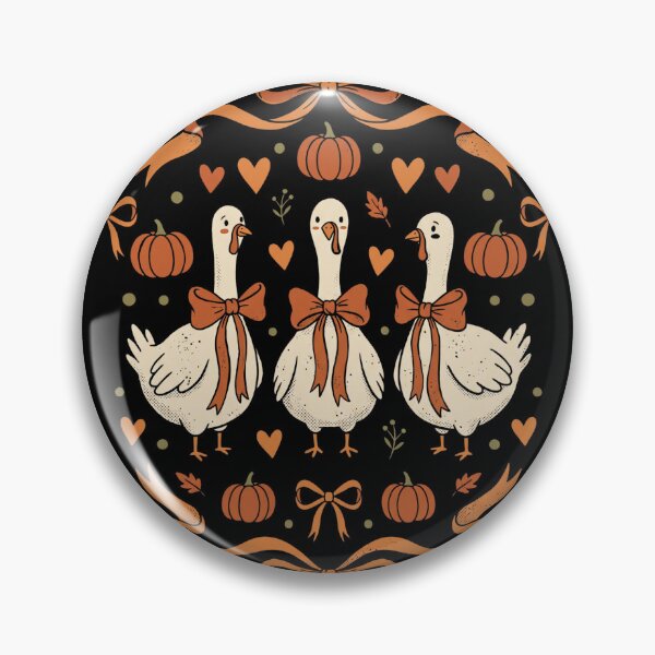 Item preview, Thanksgiving Geese Autumn Pumpkins designed and sold by dudelinart.