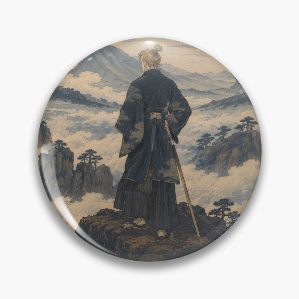 Item preview, Wanderer Above the Sea of Fog in Japanese Ukiyo-e Style designed and sold by theartmess.