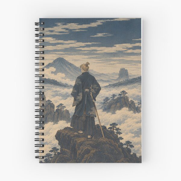 Item preview, Wanderer Above the Sea of Fog in Japanese Ukiyo-e Style designed and sold by theartmess.