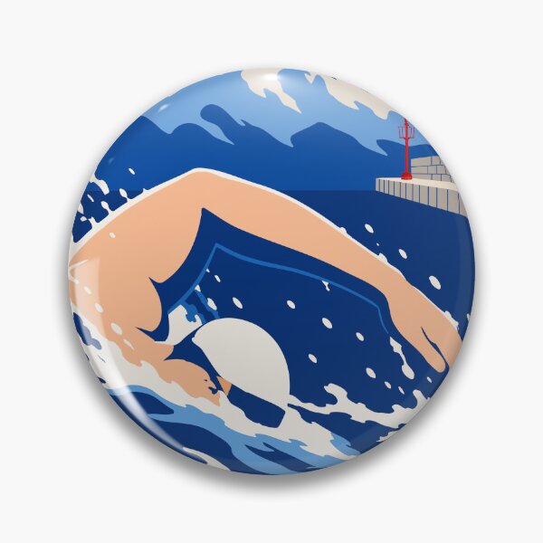 Item preview, Into the Blue | Swimming Art Print | Retro Swimmer  Art | Coastal Sports Print | Swimming Lover Gift designed and sold by Studio pod Burom.