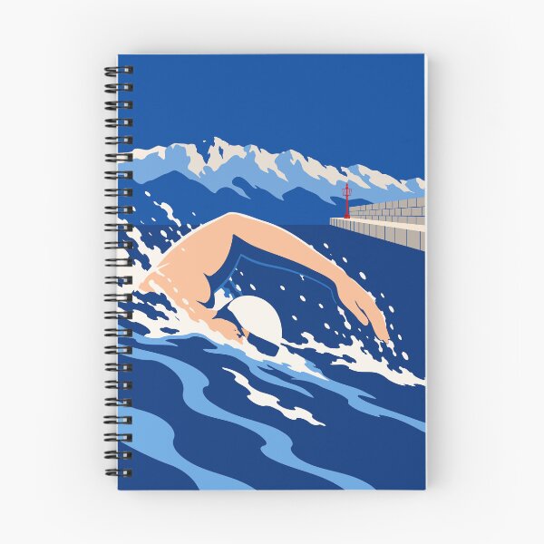 Item preview, Into the Blue | Swimming Art Print | Retro Swimmer  Art | Coastal Sports Print | Swimming Lover Gift designed and sold by Studio pod Burom.