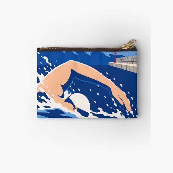 Item preview, Into the Blue | Swimming Art Print | Retro Swimmer  Art | Coastal Sports Print | Swimming Lover Gift designed and sold by Studio pod Burom.