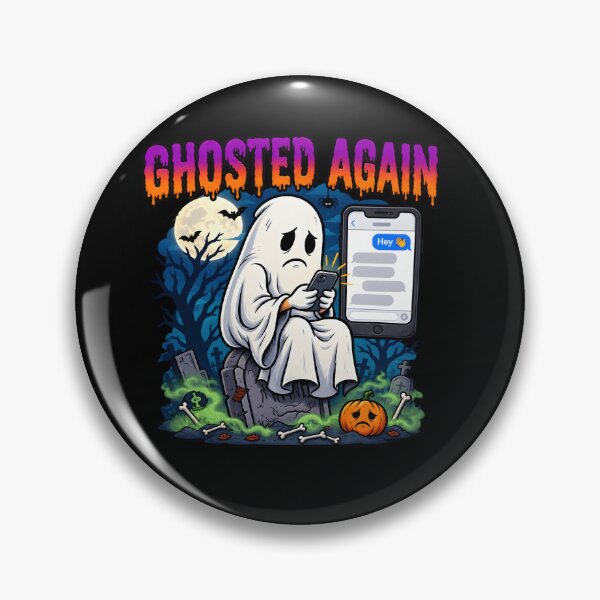 Item preview, Ghosted Again – Funny Ghost Halloween Texting Meme designed and sold by Studio23:45.