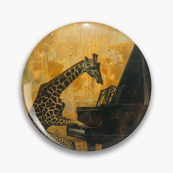 Item preview, Jirafa tocando el piano designed and sold by Surprised Hen.