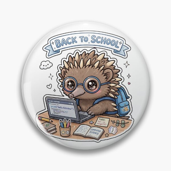 Item preview, Cute Echidna Back To School Coding Class designed and sold by Wildlife-Walk.