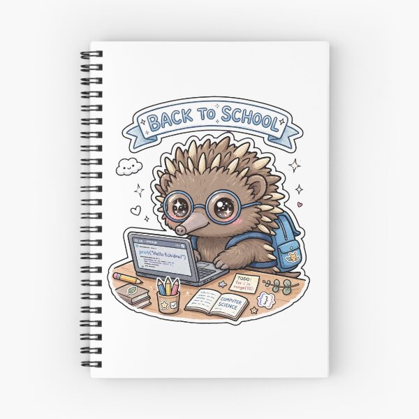 Item preview, Cute Echidna Back To School Coding Class designed and sold by Wildlife-Walk.