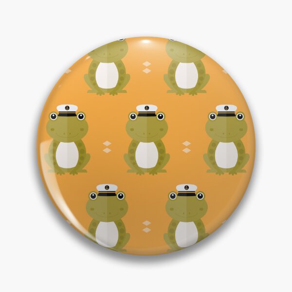 Item preview, Frogs with sailor hat on orange designed and sold by reneesillus.