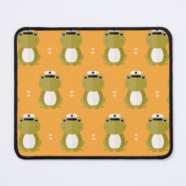Item preview, Frogs with sailor hat on orange designed and sold by reneesillus.