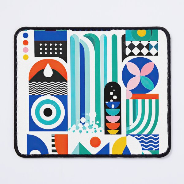 Item preview, Colorful geometric poster featuring abstract architectural and l designed and sold by ckybe.