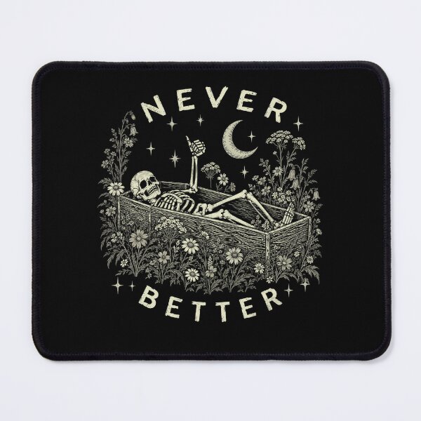 Item preview, Never Better Funny Skeleton In Coffin Halloween designed and sold by elongatedjazz.