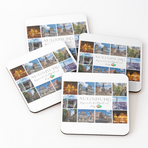 Item preview, Augsburg, Bavarian metropolis with heart, postcard with 10 pictures designed and sold by MaCross.