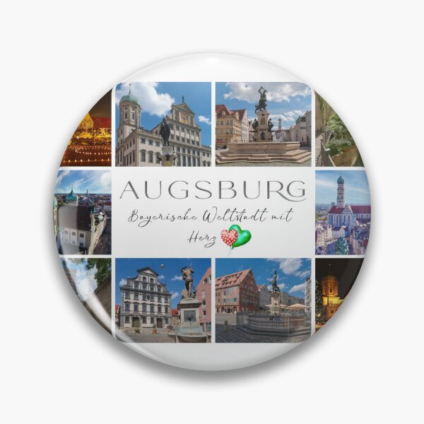 Item preview, Augsburg, Bavarian metropolis with heart, postcard with 10 pictures designed and sold by MaCross.