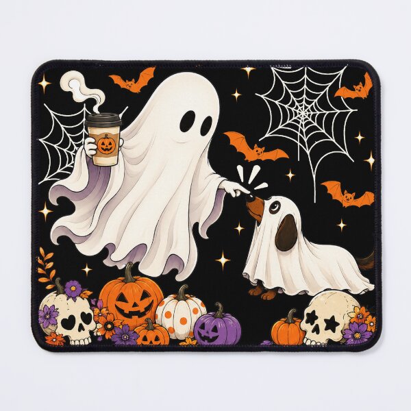 Item preview, Boo-P Ghost Dog Funny Halloween Coffee designed and sold by varin-studio.