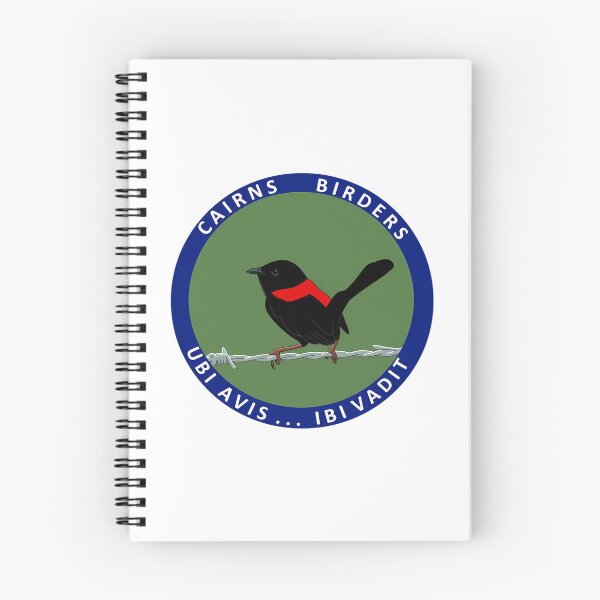 Item preview, Red-Backed Fairywren On Barbed Wire With Cairns Birders Logo designed and sold by EeStoreHubs.