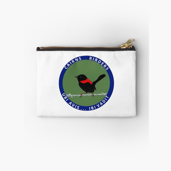 Item preview, Red-Backed Fairywren On Barbed Wire With Cairns Birders Logo designed and sold by EeStoreHubs.