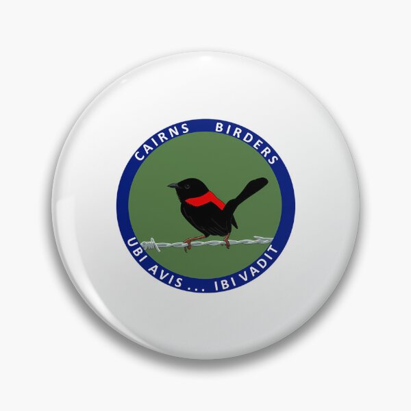 Item preview, Red-Backed Fairywren On Barbed Wire With Cairns Birders Logo designed and sold by EeStoreHubs.