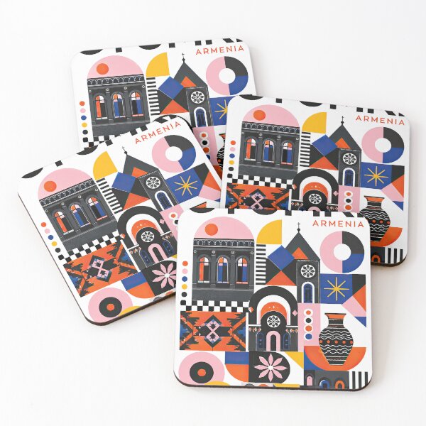 Item preview, Bold geometric Armenian cultural illustration featuring church a designed and sold by ckybe.