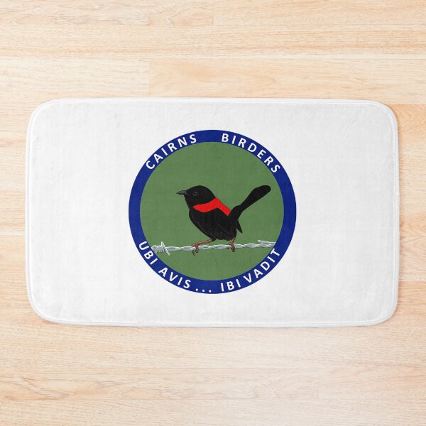 Item preview, Red-Backed Fairywren On Barbed Wire With Cairns Birders Logo designed and sold by EeStoreHubs.