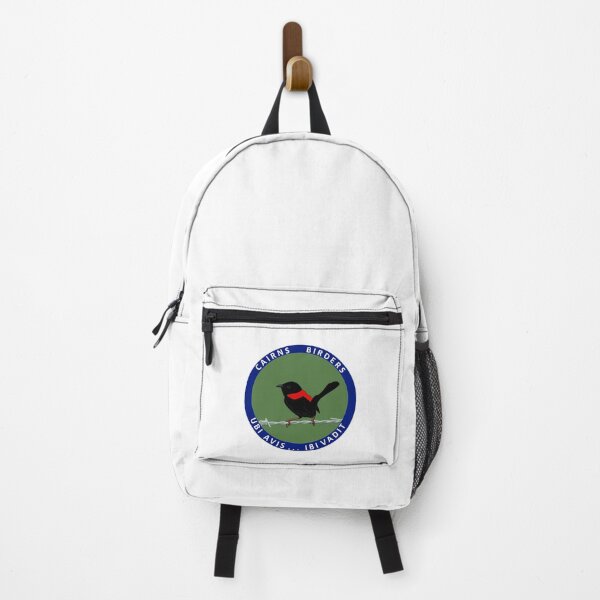 Item preview, Red-Backed Fairywren On Barbed Wire With Cairns Birders Logo designed and sold by EeStoreHubs.